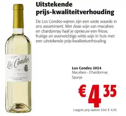 Colruyt Los Condes 2024 Macabeo - Chardonnay Spanje aanbieding