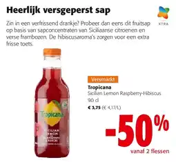 Colruyt Tropicana Sicilian Lemon Raspberry-Hibiscus 90 cl aanbieding