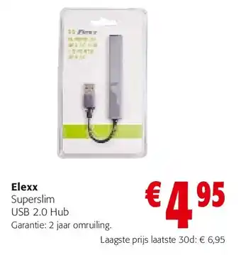 Colruyt Elexx Superslim USB 2.0 Hub aanbieding