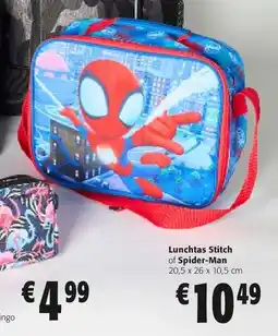 Colruyt Lunchtas Stitch of Spider-Man 20,5 x 26 x 10,5 cm aanbieding