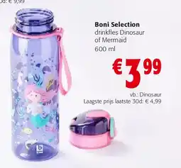 Colruyt Boni Selection drinkfles Dinosaur of Mermaid 600 ml aanbieding