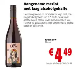 Colruyt Speak Low Merlot aanbieding