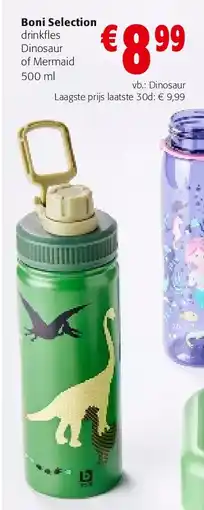 Colruyt Boni Selection drinkfles Dinosaur of Mermaid 500 ml aanbieding
