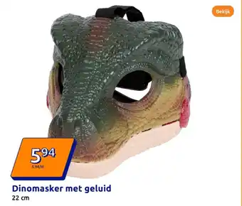 Action Dinomasker met geluid 22 cm aanbieding