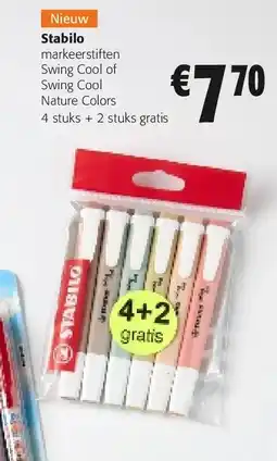 Colruyt Stabilo markeerstiften Swing Cool of Swing Cool Nature Colors aanbieding