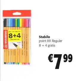 Colruyt Stabilo point 88 Regular 8 + 4 gratis aanbieding