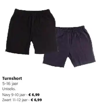 Colruyt Turnshort Navy 9-10 jaar aanbieding