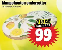 Dirk Mangohouten onderzetter aanbieding