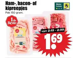 Dirk Ham bacon of kipreepjes aanbieding
