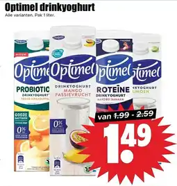 Dirk Optimel drinkyoghurt aanbieding