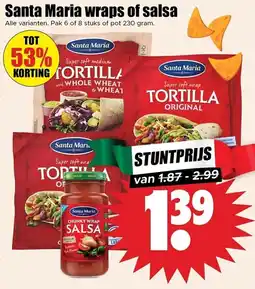 Dirk Santa Maria wraps of salsa aanbieding
