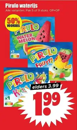 Dirk Pirulo waterijs aanbieding