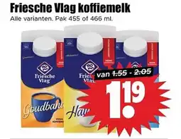 Dirk Friesche Vlag koffiemelk aanbieding