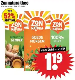 Dirk Zonnatura thee aanbieding