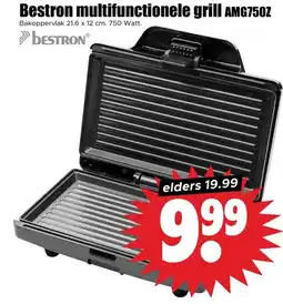 Dirk Bestron multifunctionele grill AMG750Z aanbieding