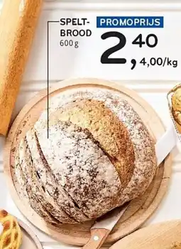 Alvo Spelt brood aanbieding