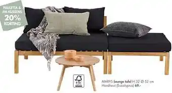 Casa Marys lounge tafel aanbieding