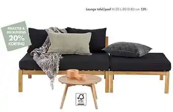 Casa Lounge tafel-poef aanbieding
