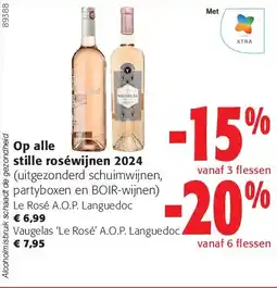 Colruyt Op alle stille roséwijnen 2024 Le Rosé A.O.P. Languedoc aanbieding