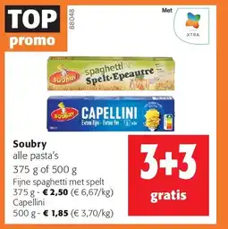 Colruyt Soubry Fijne spaghetti met spelt 375 g aanbieding