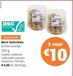 Colruyt Boni Selection jumbo scampi 200 g aanbieding