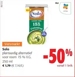 Colruyt Solo plantaardig alternatief voor room 15 % V.G. 250 ml aanbieding