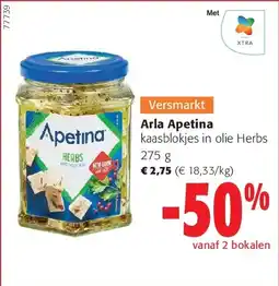 Colruyt Arla Apetina kaasblokjes in olie Herbs 275 g aanbieding