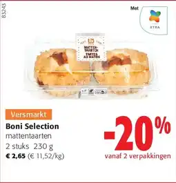 Colruyt Boni Selection mattentaarten 2 stuks 230 g aanbieding