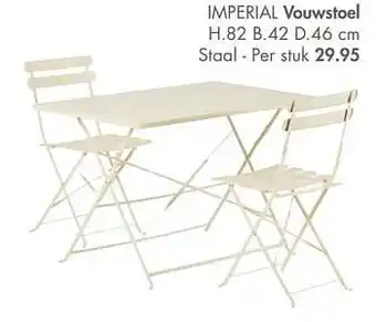 Casa Imperial vouwstoel staal aanbieding