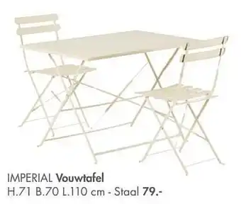 Casa Imperial vouwtafel staal aanbieding