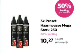 Plein.nl Proset Haarmousse Mega Sterk aanbieding