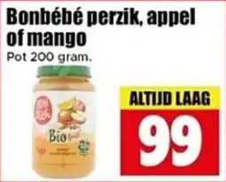 Dirk Bonbébé perzik, appel of mango aanbieding