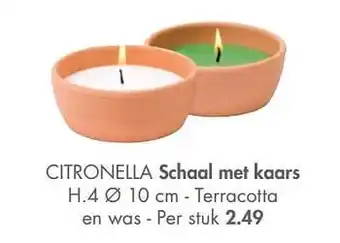 Citronella schaal met kaars