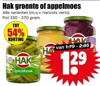 Dirk NL Hak groente of appelmoes aanbieding