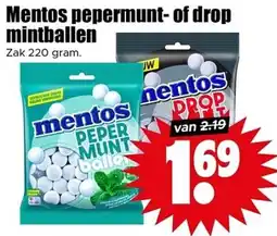 Dirk Mentos pepermunt of drop mintballen aanbieding