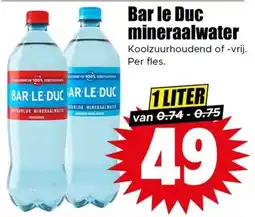 Dirk Bar le Duc mineraalwater aanbieding