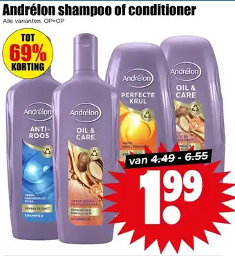 Dirk NL Andrélon shampoo of conditioner aanbieding