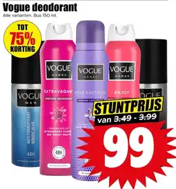 Dirk Vogue deodorant aanbieding