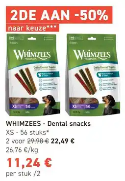 Tom&Co Whimzees Dental Snacks aanbieding