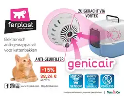 Tom&Co Ferplast Elektronisch anti-geurapparaat voor kattenbakken aanbieding