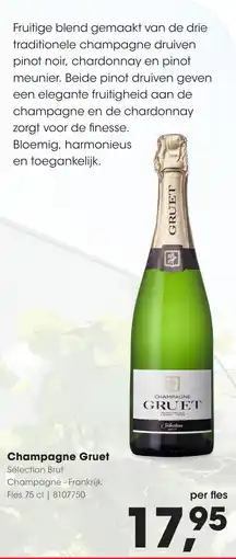 Hanos Champagne Gruet aanbieding