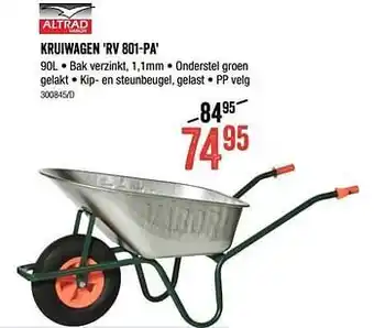HandyHome Kruiwagen rv 801-pa aanbieding