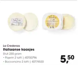 Hanos La Credenza Italiaanse kaasjes aanbieding