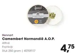 Hanos Hennart Camembert Normandië A.O.P. aanbieding