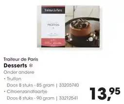 Hanos Traiteur de Paris Dessert aanbieding