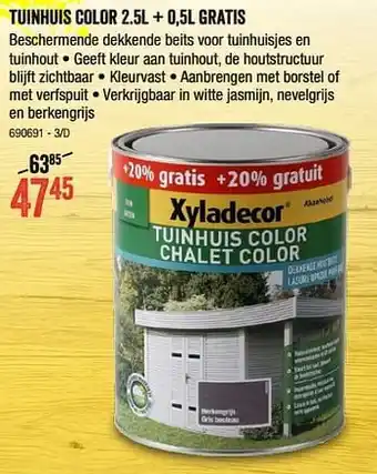HandyHome Tuinhuis color 2.5l + 0,5l gratis aanbieding