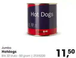 Hanos Jumbo Hotdogs aanbieding