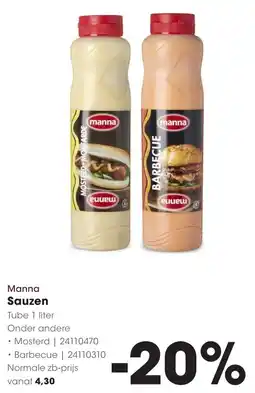 Hanos Manna Sauzen aanbieding