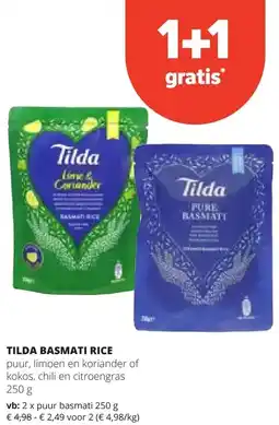 Spar TILDA BASMATI RICE puur basmati 250 g aanbieding