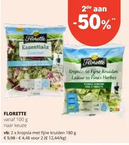 Spar FLORETTE kropsla met fijne kruiden 180 g aanbieding